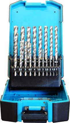 INSIZE - 19 PC HSS M2 DRILL BIT SET METRIC 